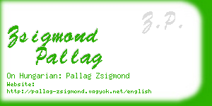 zsigmond pallag business card